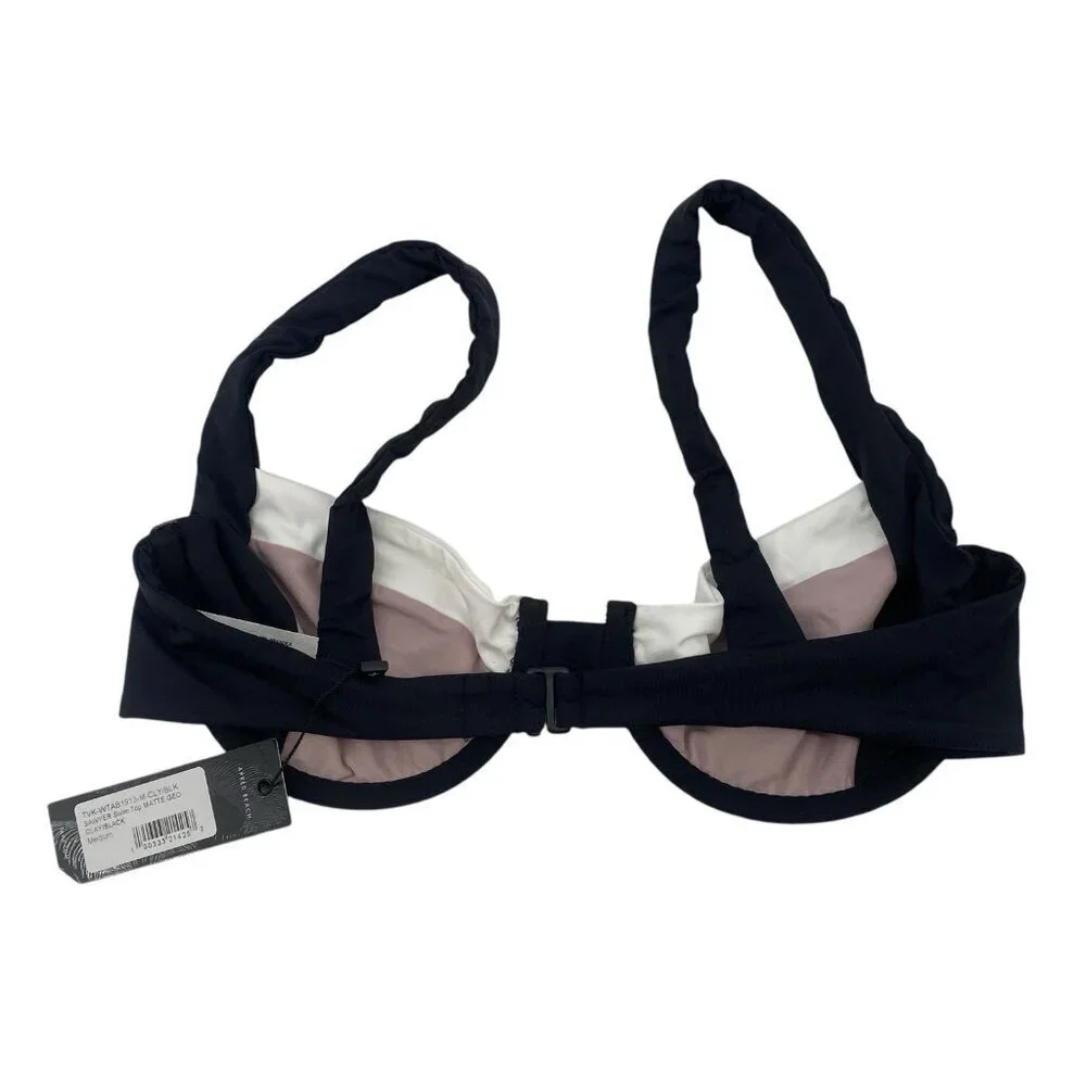 Tavik Size M Sawyer Colorblock Black Clay Underwire Bikini Top L79338